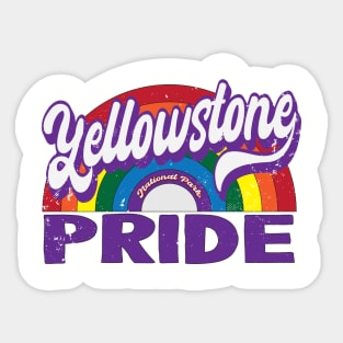 Rainbow Pride Yellowstone National Park Sticker